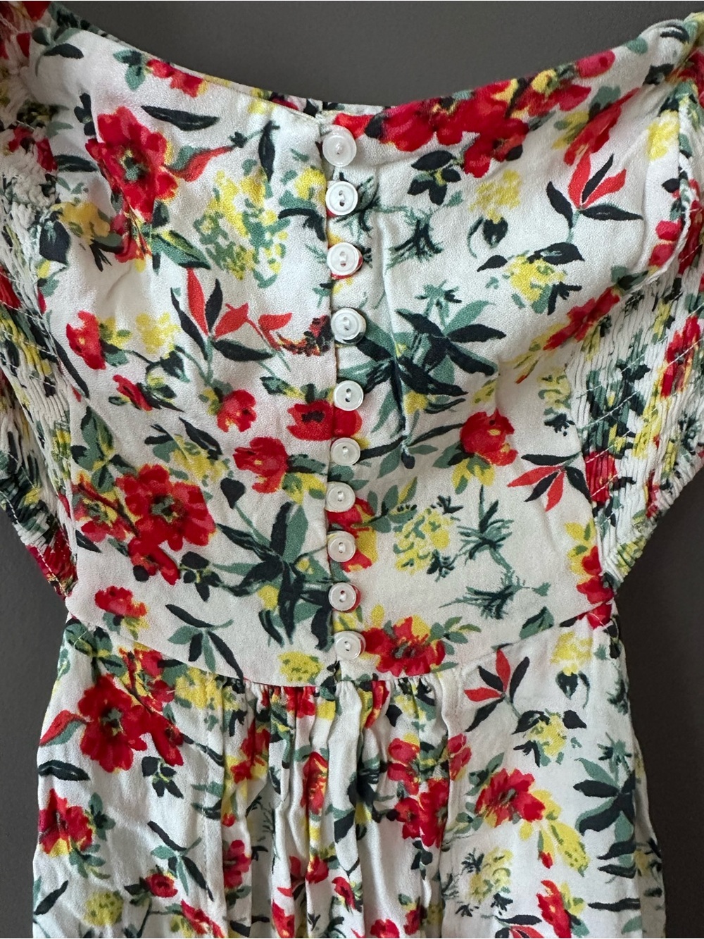 Lulu’s Easy on the Eyes Cream Floral Off the Shoulder Maxi Dress - Picture 4 of 5